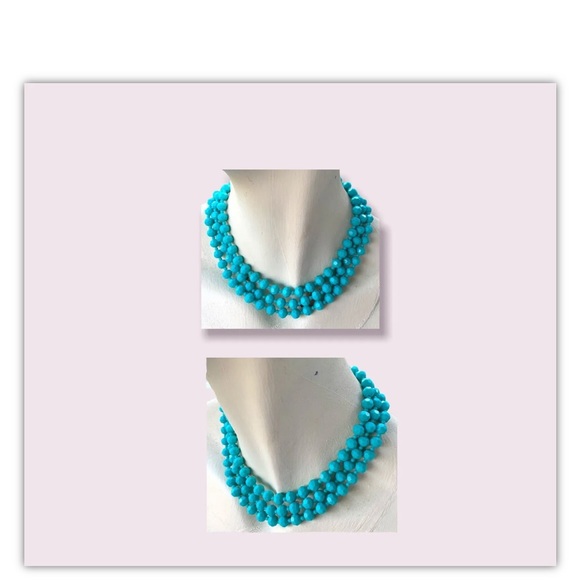 Multi Strand Beaded Necklaces Colourful Vintage Adjustable Choker Lot - Picture 8 of 11